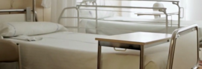 a hospital bed