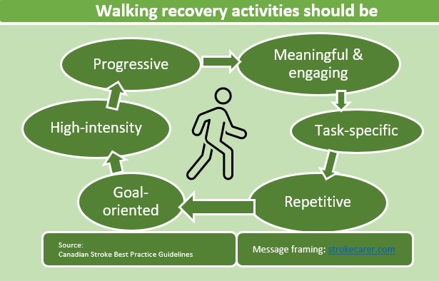 a human walking in the middle surrounded by six basic rules of movement recovery