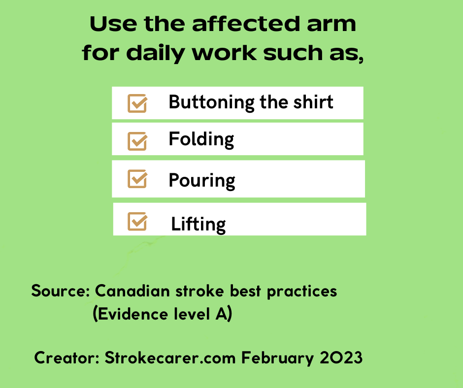 Use the weaker arm
